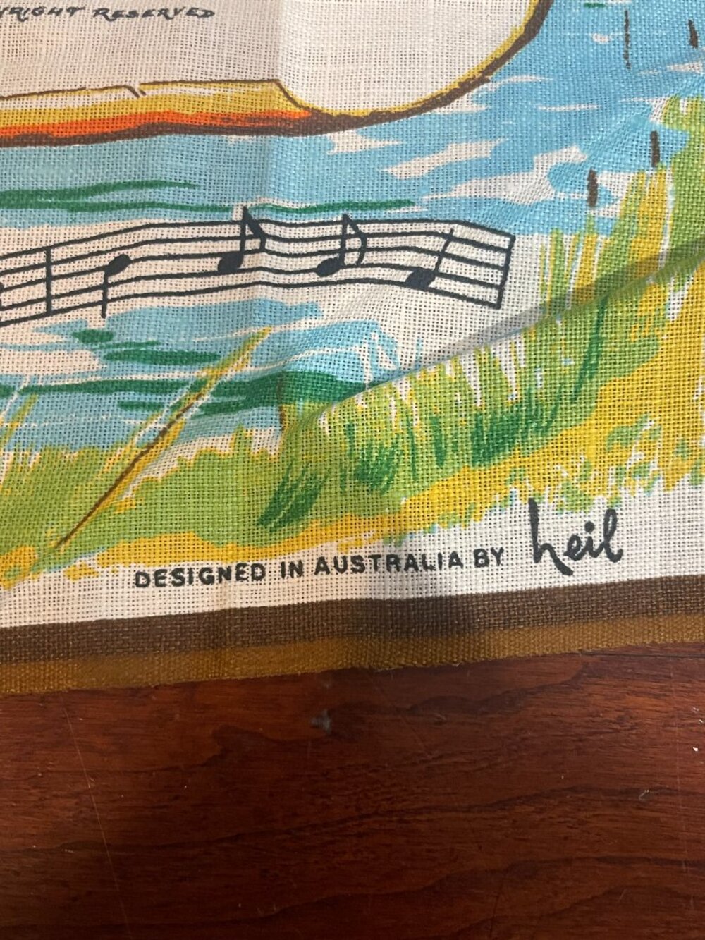 Vintage Heil Waltzing Matilda Pure Linen Australian Tea Towel - Picture 6 of 12